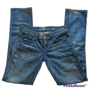 Seven7 EDIE Light Distressed Straight Leg Jeans 24